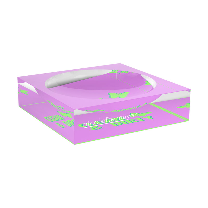 Decorative Tray, Lime Lilac, 6"W x 6"D x 2"H