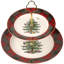 Christmas Tree TARTAN TIERED SERVER 10"