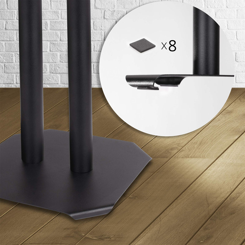 80cm Pair Of Fixed Height Speaker Stand -Weighable With Sand - Cones To Reduce Vibration - Universal Compatibility Hi-Fi Speakers/Stereo/Home Cinema