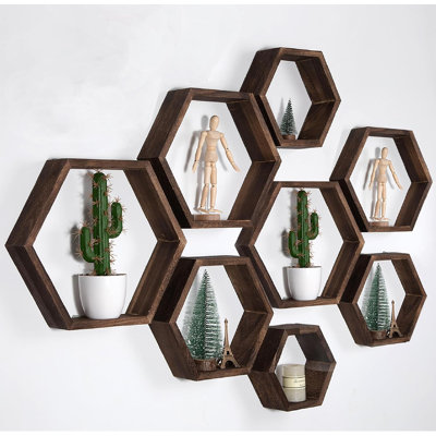 Tablettes flottantes Hexagon