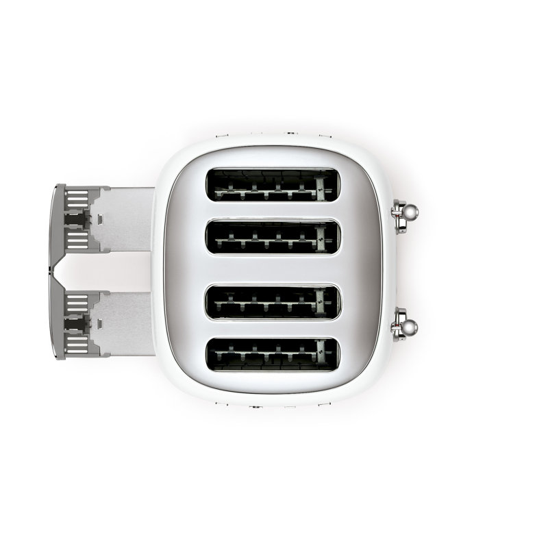 Smeg TSF03 50s Style Retro Four Slice Toaster, White