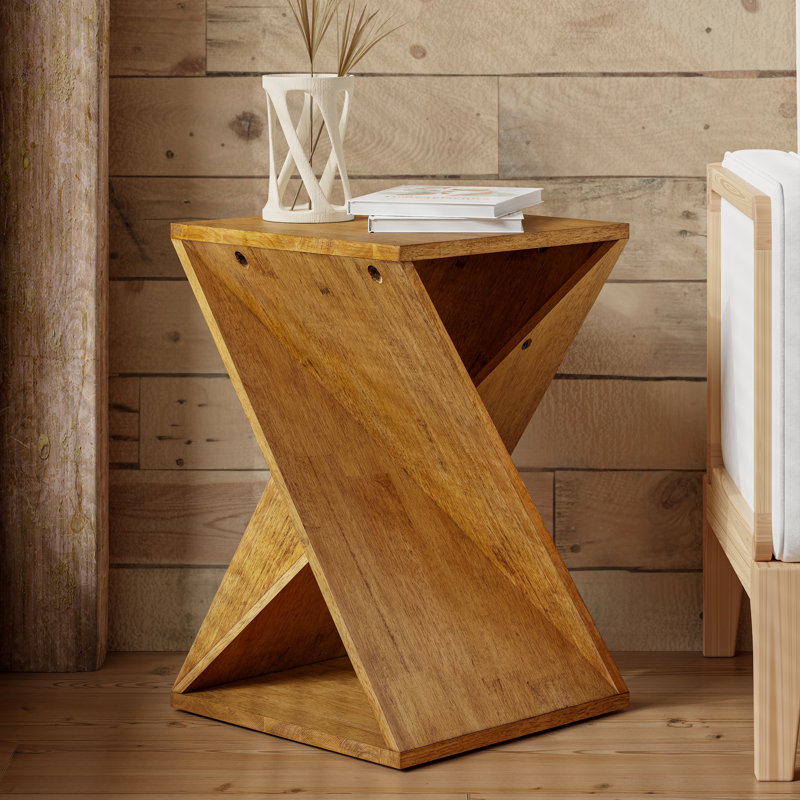 Table de bout Farmhouse, Brun