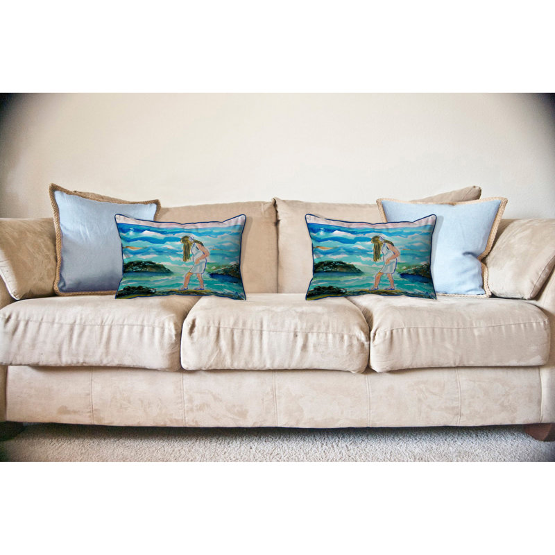 Housse et insert de coussin rectangulaire d'extérieur Mia on the Rocks, Grand