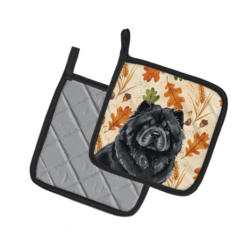 Paire de porte-casseroles Black Chow Chow Heirloom