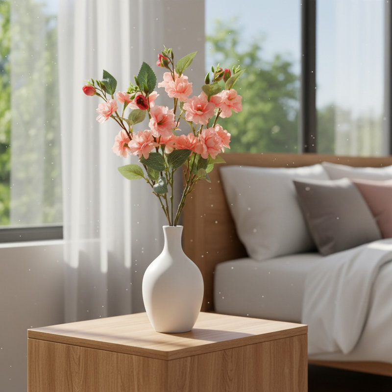Ensemble de 3 fleurs artificielles de camélia, fausses fleurs de camélia pour un décor romantique, Rose