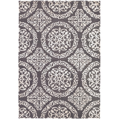 Tapis gris touffeté à la main elliston