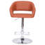 Tabouret de bar contemporain à hauteur réglable en vinyle avec dossier moyen arrondi-128648500-128649688