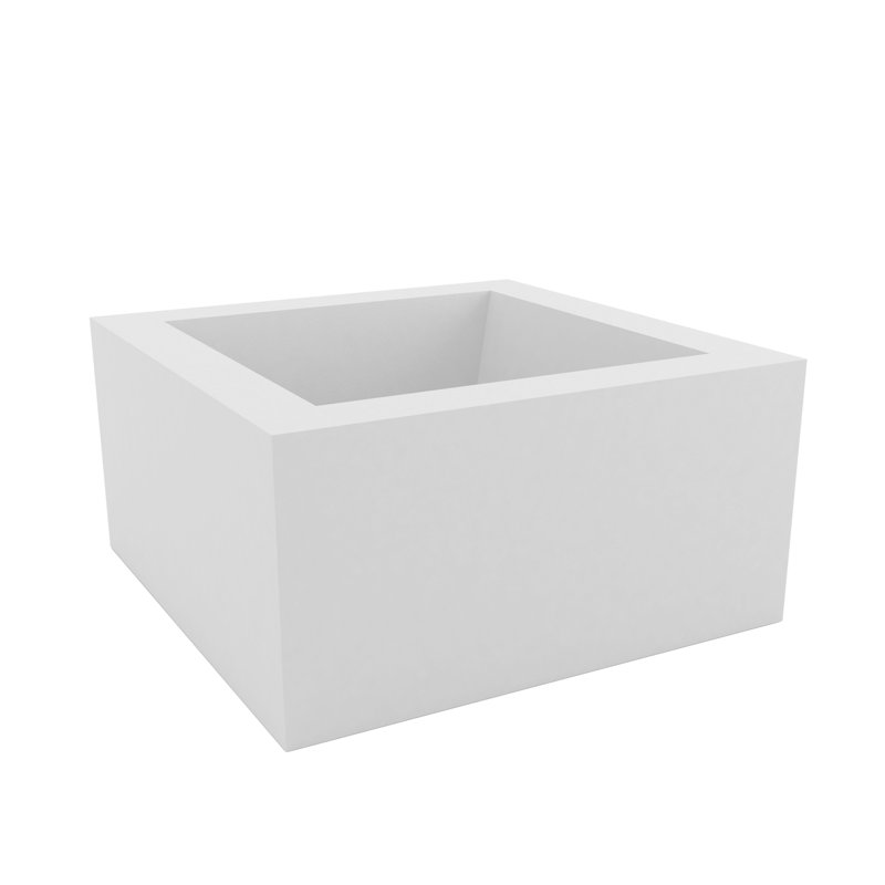 Land Resin Pot Planter, 11.75" H x 23.5" W x 23.5" D, White