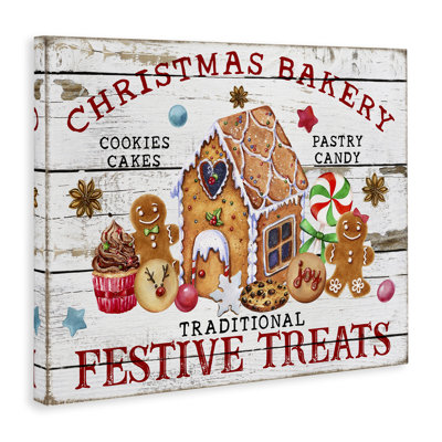 Festive Treats Bakery Canvas Wall Art by Creatif Belle