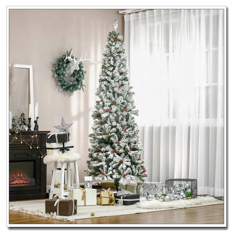 Arbre de Noël artificiel enneigé 7,5 pi