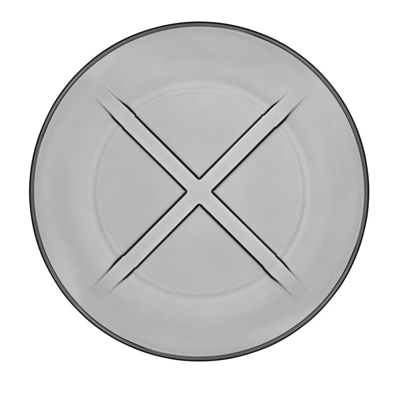Assiette à hors-d'œuvre 7,67 po Bruk, Gris fumée