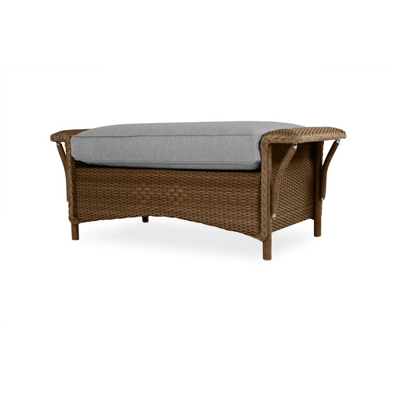 Nantucket Outdoor Ottoman, Demo Stone, Bark