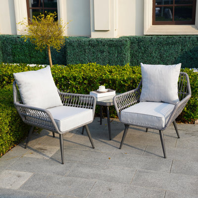 Leslye 2 - Person Patio Conversation Set with Cushions