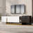 66.7'' Light Luxury TV Stand For Tvs Up To 70 Inches, Modern TV Cabinet With Metal Legs, 1 Drawer, 2 Cabinets And Adjustable Shelves For Living Room, TV Stand-1970964252