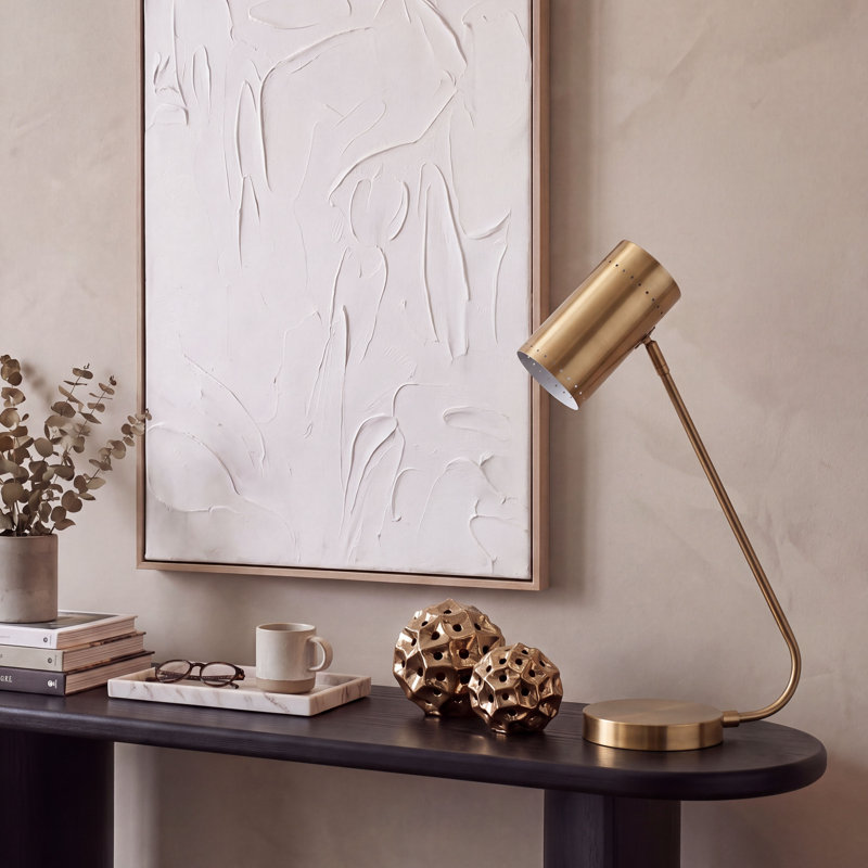 Lampe de bureau en or poli 22,5 po Darby