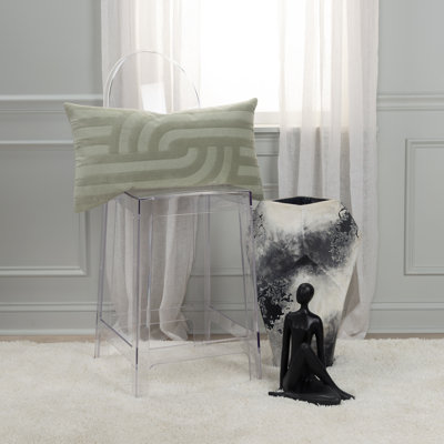 Embroidered Cotton Throw Pillow
