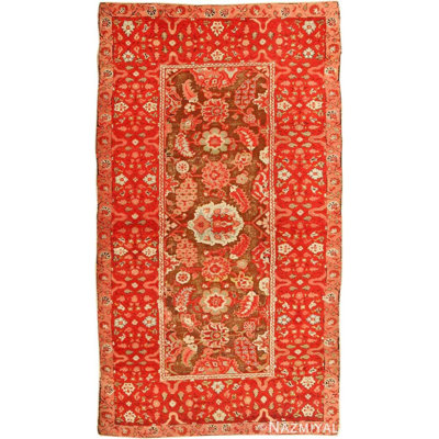 Tapis rustique indien rouge et brun Agra