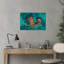Shipwreck In Turquoise Waters Serene Vibrant Abstract Beach Landscape Wall Art Print-1680699295