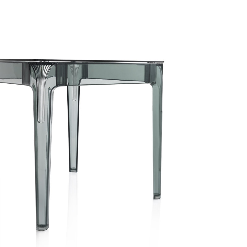 Britani Glass Top Dining Table, Grey