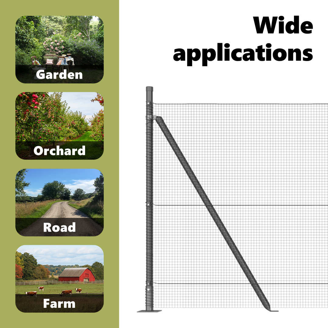 150cm H x 2500cm W Steel Border Fencing