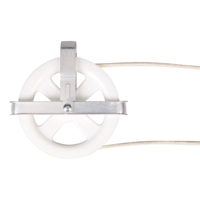 Meruert Metal Clothesline Pole, 6" H x 6" W x 1.2" D, White
