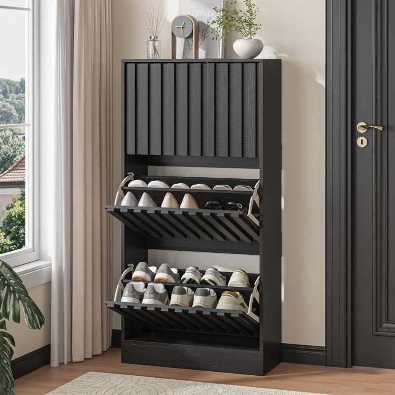 12 Pair Shoe Storage, Black