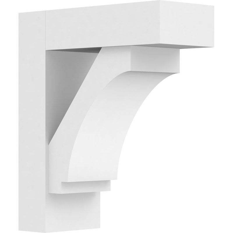 Support standard en uréthane Signature Imperial avec extrémités en bloc, brun clair apprêté, H 14 po x l 5 po x P 12 po
