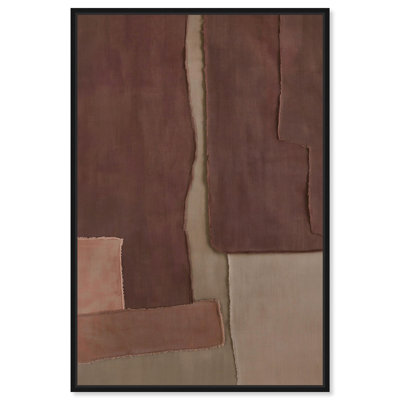 Raw Edge IV Canvas Print Boho Wall Decor by Art Remedy, Black Frame, 30 x 45