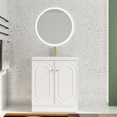 30'' Single Bathroom Vanity with Resin Top