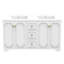 Meuble-lavabo blanc 60 po avec portes à fermeture douce et tiroirs 60 po