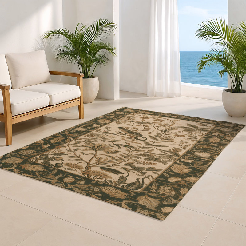 Tapis d'intérieur et d'extérieur brun Nature, Rectangle 9 pi x 12 pi