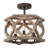 Luther Wood Semi Flush Mount