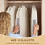 Sac de rangement pour vêtements en coton biologique, protège-vêtements à suspendre 42 po pour robes, vestes et costumes, organisateur de garde-robe respirant