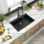 Évier de cuisine en quartz 33 po x 22 po - extra profond, résistant à la chaleur, design moderne-115613312