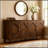 65.2" Cabinet With Storage, Symmetrical Geometric Accent Coffee Bar Wine Bar Storage Cabinet, Large Console Table For Living Room/Entryway/Kitchen-96234800