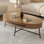 Table basse ovale avec tiroir Mid-Century