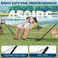 2-Person Double Hammock with Steel Stand & Detachable Pillow | 450lb Capacity, Adjustable Chains, Curved Spreader Bar for Patio, Backyard & Poolside-785407028