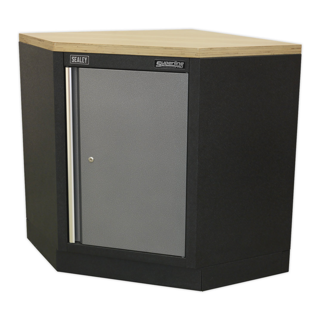 35.83" H x 34.06" W x 34.06" D Modular Corner Floor Cabinet