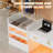 Front Desk Reception Counter With Led Lighting, 3-tier Glass Display & Lockable Drawer - Modern Checkout Console For Beauty Salon, Retail Store, Corporate Lobby & Office