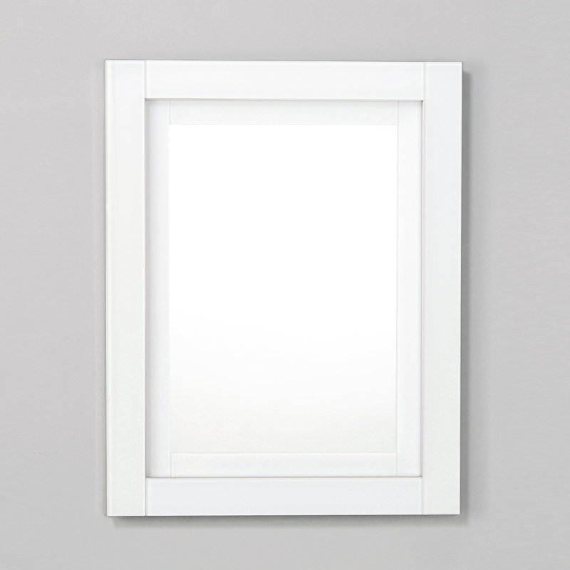 Miroir mural moderne & Candre, Blanc, 39,1 po x 23 po