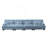 4-Seater Sectional Sofa Modular Deep Seat Sofa Couch , Chenille Sofa Comfy Upholstered Sofa For Living Room, Apartment, Studio, Office,Chenille Blue-1323035551