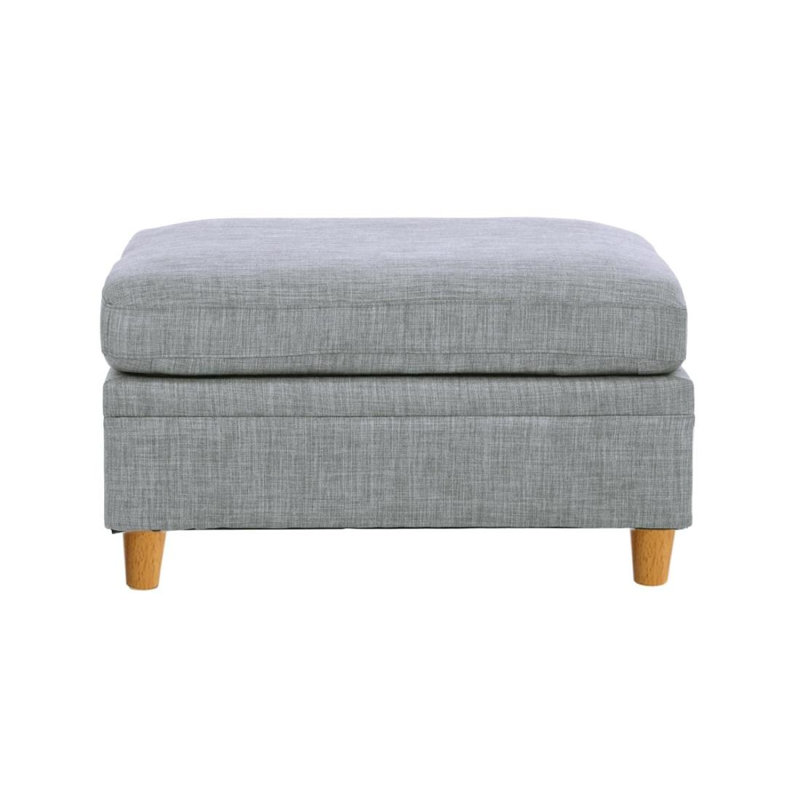 Contemporary Living Room Furniture 6Pc Modular Corner Sectional Set Dorris Fabric Couch 2X Wedges 3X Armless Chair And 1X Ottoman