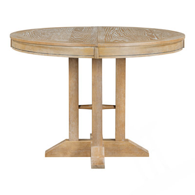 Farmhouse Dining Table Extendable Round Table