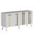 Elegant Console Table, White & Gold, 100% Melamine Coated Particle Board, Thickness: 0.7 inches | Stylish Storage Solution for Living Room & Entryway, Durable & Modern Design-250190138