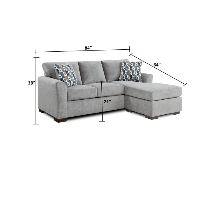 Affordable Furniture Anna Blue/Grey Sofa and Chaise