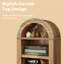 Bibliothèque cintrée de 180 cm de haut, tablette à 8 niveaux, meuble de rangement autoportant pour bureau à domicile-738861244