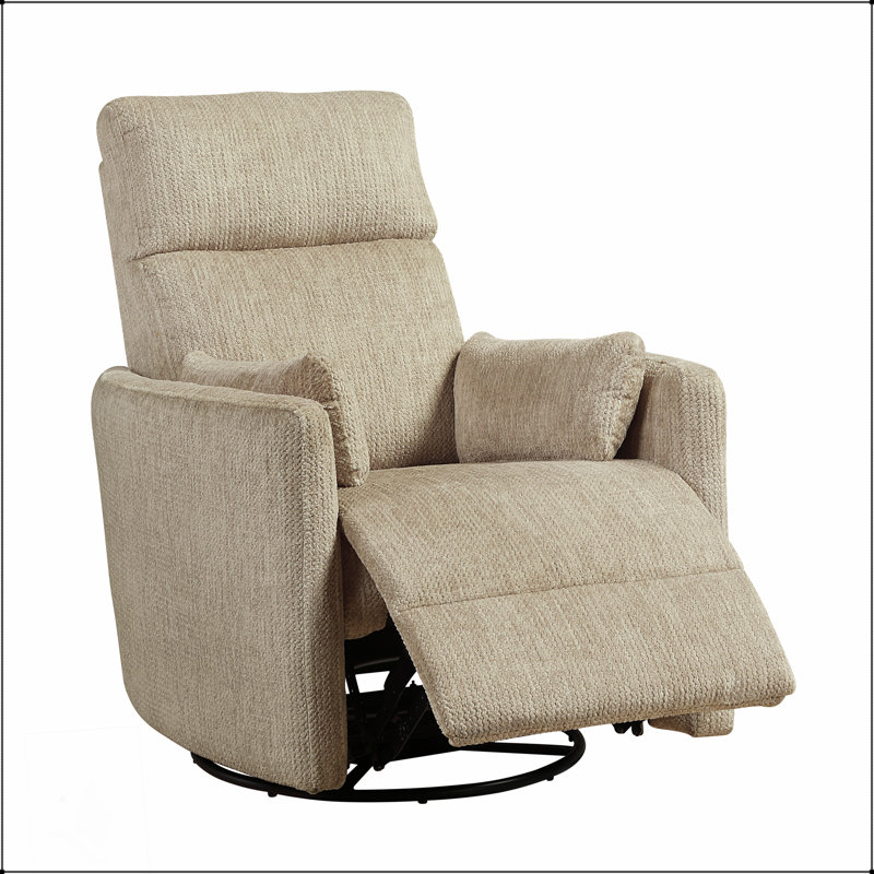 Fauteuil inclinable et pivotant moderne avec revêtement en microfibre et coussins assortis pour un confort et une polyvalence ultimes