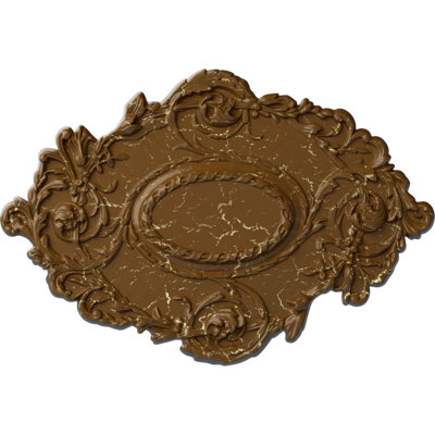 Médaillon de plafond à feuilles fluides l 30 3/8 po x H 20 3/4 po x P 1 po Kinsley