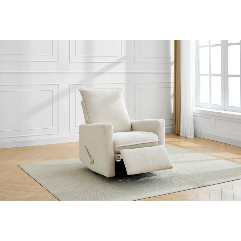 Boucle  Glider Swivel Recliner