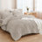 Andency King Size Comforter Set 7 Pieces Linen - Bed in a Bag King Boho Lightweight Fluffy Tufted Bedding Sets with Quilt Comforter, Sheets, Pillowcases & Shams-124621821-124621826